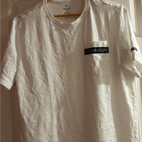 Calvin Klein Men's White Short Sleeve Tee - Picture 1 of 2